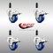 Service Caster 3 Inch 316SS Blue Poly Swivel 7/8 Inch Expanding Stem Caster Set Lock Brake SCC-SS316TTLEX20S314-PPUB-BLUE-78-4 - alternate 2